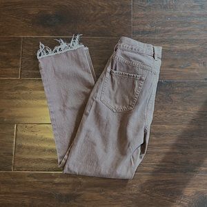 Pacsun High Rise Straight Leg Jeans. Size 26. Brown Color. 25in inseam.